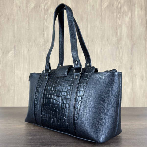Ladies Mixed-Media Tote Bag